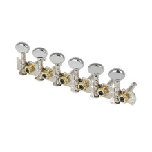 Guitar Machine 12-String 6+6 String Tuner with Two Hole Leg for Classic Guitar or Folk Guitar Nickel Plated