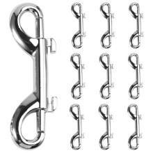 10pcs 88mm Scuba Diving Double End Bolt Snap Hook Clips Zinc Alloy Quick Draw Link Carabiner B-Shape Spring Hook