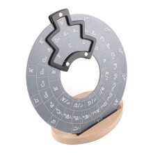 Guitar Music Disc Circle of Fifths, Circle of Fifths Wheel Melody Tool Chord Wheel with Base Gray