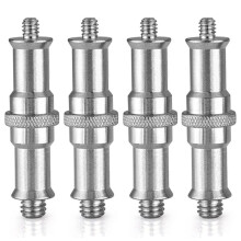 4Pcs 1/4Inch to 3/8Inch Male Thread Adapter Double-Ended Spigot Stud Male Adapter Camera Screw Photograph Hand Tool