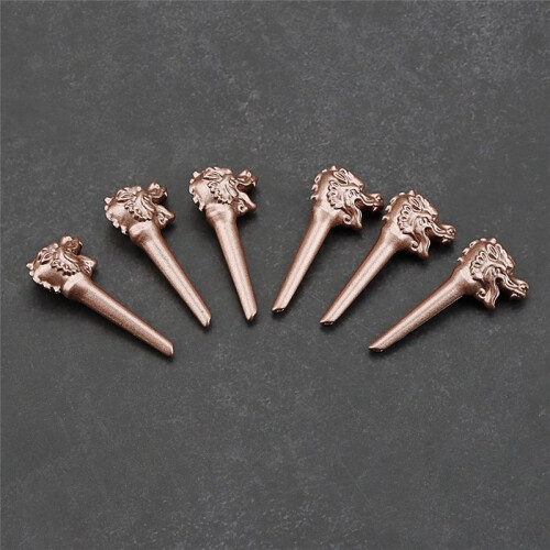 6Pcs Dragon  Metal Acoustic Guitar Bridge Pins Strings Fixed Cone 2