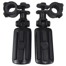 Poggiapiedi per Motocicletta da 1-1/4 Pollici con Attacco Manubrio Highway Clamp per per Davidson Road King Electra Nero