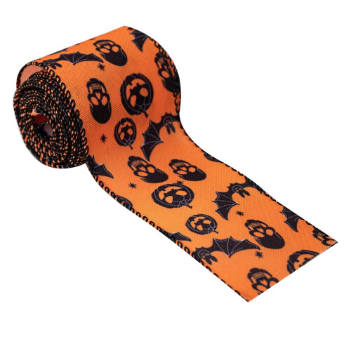 Halloween satijnen lint 2,5" x 5 yards