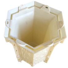 Molde hexagonal para vasos, para fundição em resina epóxi e resina.