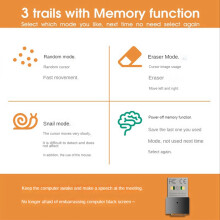 2X USB Mouse Mover Undetectable Mouse Jiggler with Memory Function Automatic Mouse Mover Jiggler Keeps PC Awake