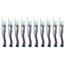 10 Pièce Série Autoradio 16PIN Adaptateur Faisceau de Câblage pour Lancer-Ex ASX Câble D'Alimentation Fil Tête Unité Harnais