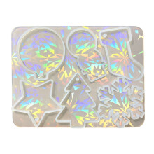 Moule en silicone de Noël, pendentif bonhomme de neige et flocon de neige, 1 pièce
