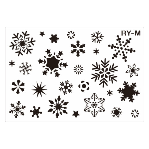 Julsnöflinge-schablonset – 3 storlekar