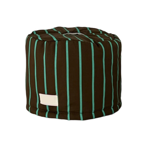 Portable Fabric Tissue Box-green stripes round tissue box