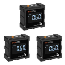 3Stück 4 X 90 Grad (0-360 Grad) Digitales Elektronisches Magnetisches Winkel MessgeräT Hintergrundbeleuchtung Digital Level Box Winkel Messer