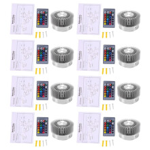8X 3W Applique Murale Coloree RGB Tournesol Eclairage LED Moderne pour la Decoration Interieure Couloir Rayon Restaurant