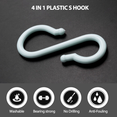 Maya  Plastic Punch Cup Bowl S Shaped Hooks 4 Pcs 1
