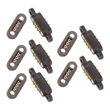 40 Paar 3-Poliger Federbelasteter Magnetischer Pogo-Pin-Stecker, 3 Positionen, Magnetabstand 2,3 mm, Durchgangslöcher, Männlich, Weiblich, Sonde