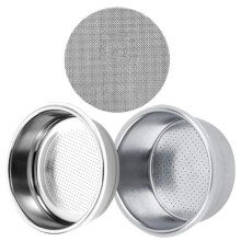 51 mm Trycksatt Espressofilterkorg (Enkel och Dubbel Kopp) och Filtergaller - för Espressomaskiner och Kaffebryggare