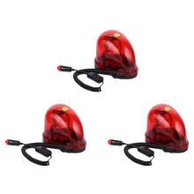 3X Czerwone 12V Typu Ślimakowego Obrotowe Światła Alarmowe Samochodu Światło Ostrzegawcze Lampa Sufitowa Światło Stroboskopowe Uniwersalne do