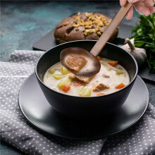 20Pieces Japanese Long Handle Large Spoon Ramen Spoon Wooden Hot Pot Spoon Tortoise Shell Spoon Wood Rice Soup Dessert