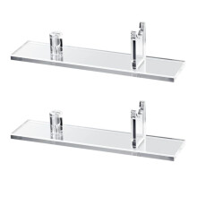 2Pcs Knife Display Stand Acrylic Knife Case Desktop Knife Display, Single Knife Holder for Home Decor (Clear Base)