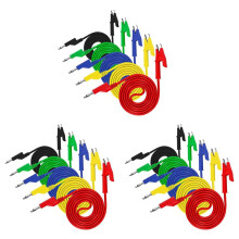 15PCS 4mm Multimeter Banana Plug to Alligator Clips Test Lead for Electrical Testing Wires and Alligator Clip Cable