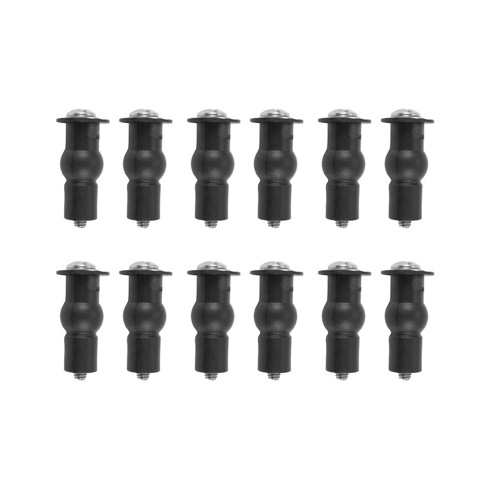 12X Toilet Top Fix Hinge Hole Fixings Well Nut Screw Rubber Back To Wall 4714000167170