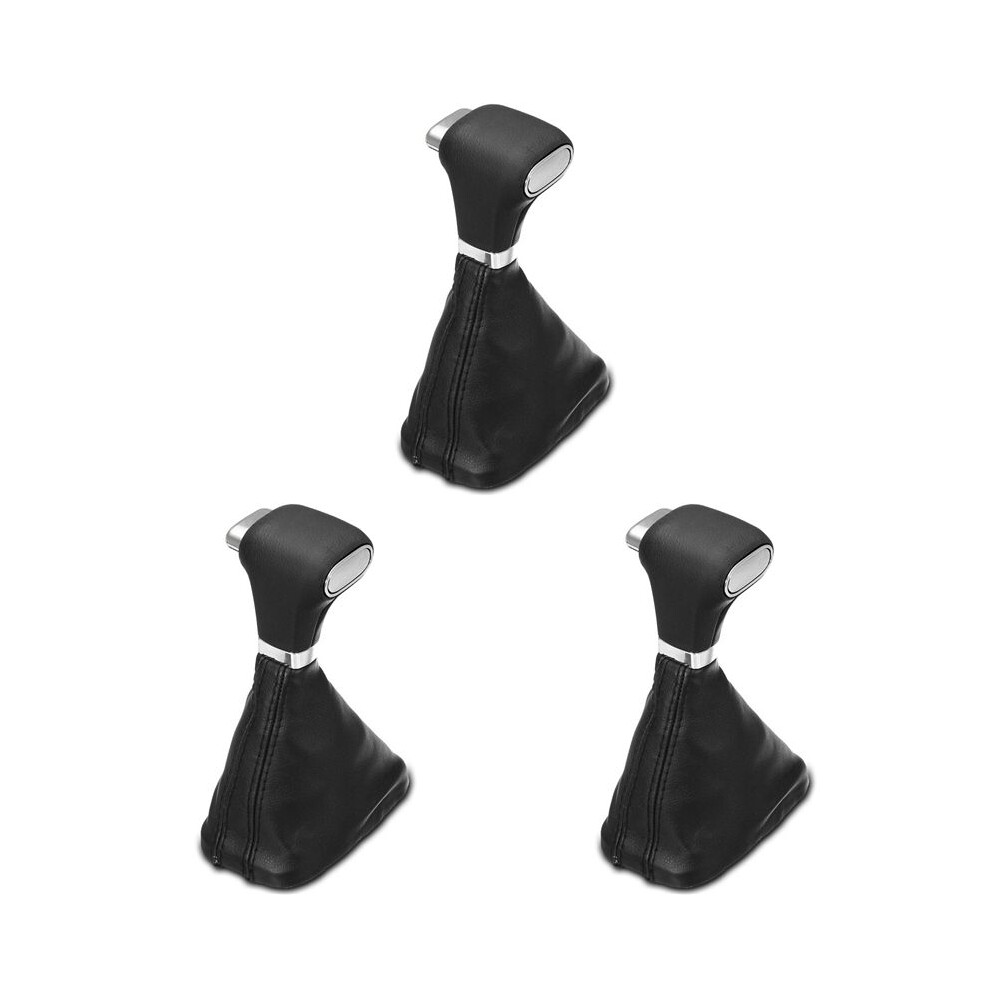 3X Car At Car Gear Shift Knob Gaitor Shifter Lever Gear Stick Knob Leather Cover For Bora Black 6033977950751
