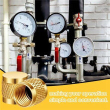 300 Stück 1/4 Bördelkappen, Runde Messingbeschläge, Kappen Ohne O-Ring, HVAC-Ventilkappen für Heim-, Industrie- und Fertigungskomponenten