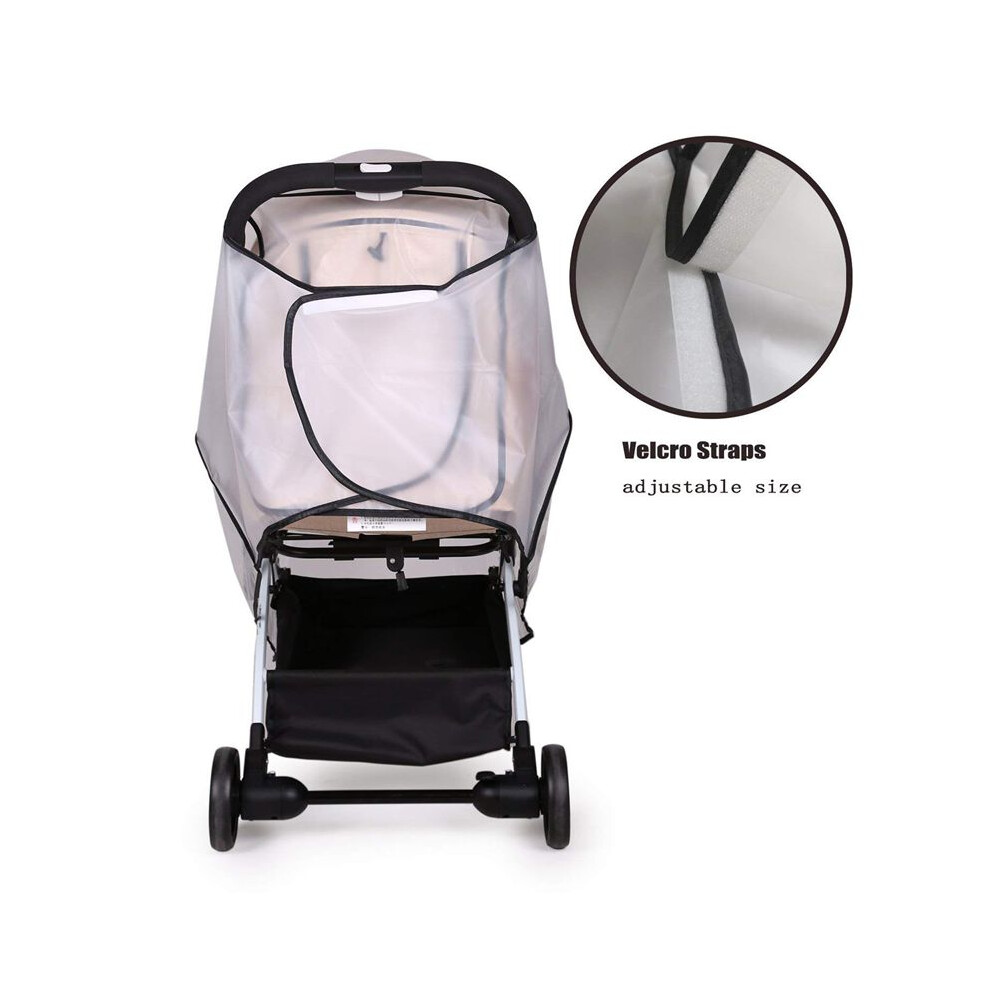 2X Stroller Rain Cover Universal, Baby Travel Weather Shield, Windproof Waterproof, Protect From Dust Snow