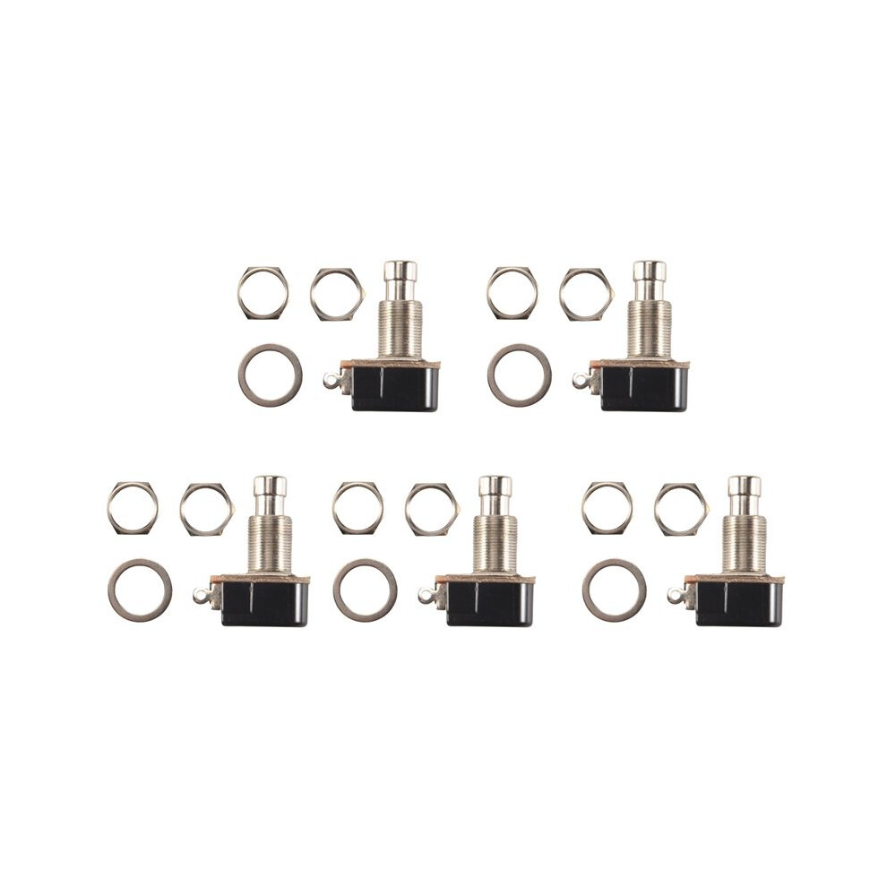 5X Guitar Pedal 2 Pin Spst Momentary Effects Push Button Foot 6031370411718