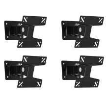 4X Universeller Wand Halterung Ständer für 15-27 Zoll LCD LED Bildschirm Höhen Verstellbarer Monitor Einziehbare Wand für VESA TV Halterung