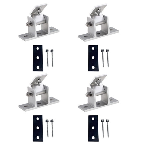 Solar Panel Mounting Brackets Set, Adjustable 15-30 Degree Angle, Drill-Free Installation