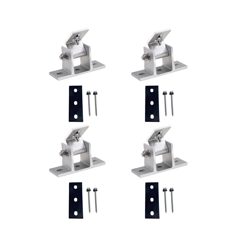 Solar Panel Mounting Brackets Set, Adjustable 15-30 Degree Angle, Drill-Free Installation 4713211411805