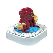 3D Paper Art Octopus Memo Pad Note Gift with Light DIY