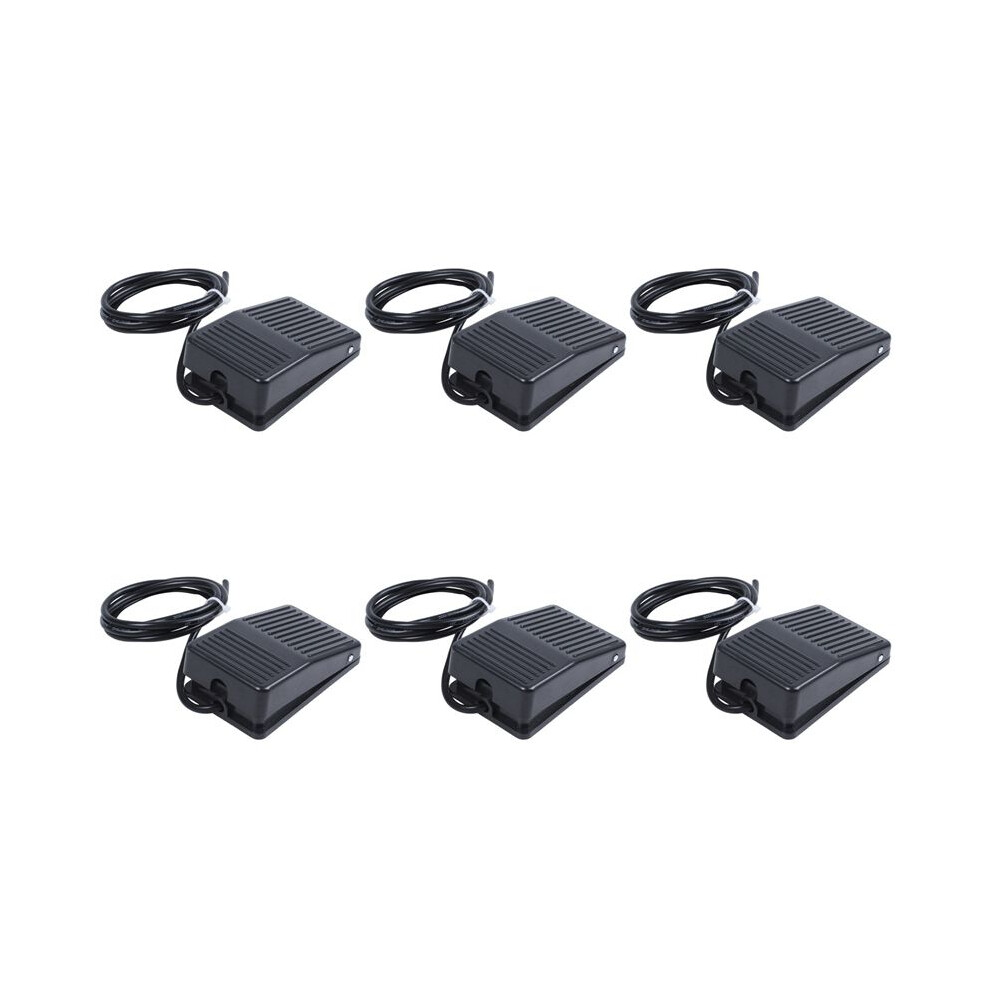 6X Ac 250V 10A Spdt No Nc Antislip Plastic Momentary Power Foot Pedal Black 4711715091493