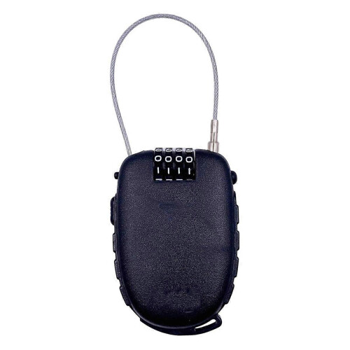 Cable Combination Padlock, Ski Lock, Stroller Lock, Cable Lock, 90cm / 2.4mm (Diameter) Steel Retrac MSPHX 2