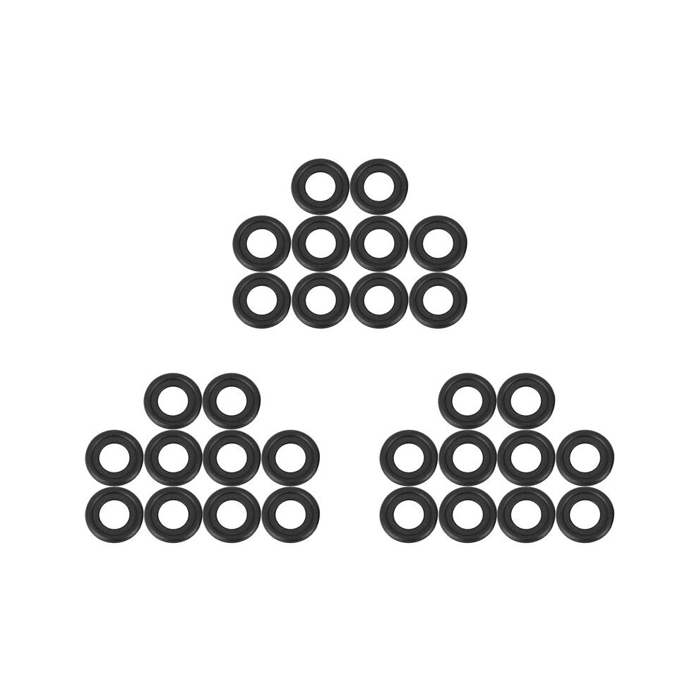 30Pcs Rubber Oil Drain Plug Gaskets Washer Replacement For 12616850 3536966 097-119 Black 6033113245536