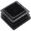 100pcs Plastic Square Tube Inserts End Blanking Caps 20mm x 20mm Black 5