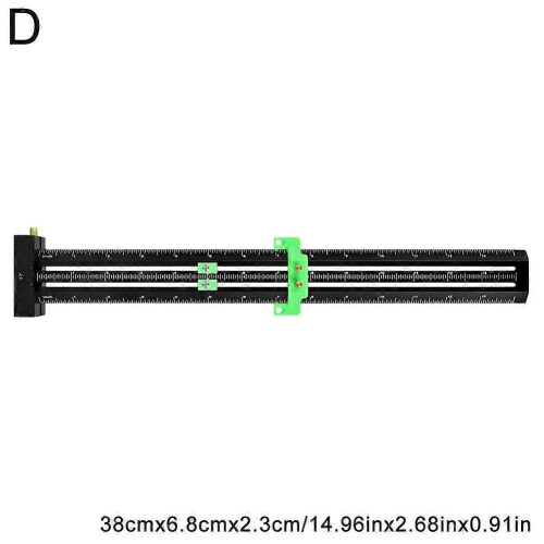 (Green 14inch) Scriber Marking Line Ruler T Type Woodworking Scriber Measuring Tool Adjustable