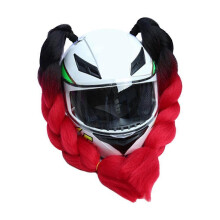 (E) 1 Pair Punk Style Motorcycle Helmet Dreadlocks Women Ponytail Braid Bicycle