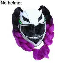 (C) 1 Pair Punk Style Motorcycle Helmet Dreadlocks Women Ponytail Braid Bicycle