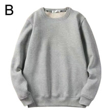 (Gray 5XL) Mens Sweater Pullover Jumper Long Sleeve Crew Neck Warm Lamb Fleece Thickening