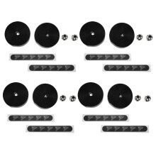 4X PROMEND Bicycle Handlebar Tape Black Mesh Design Non-Slip Waterproof Bartape Soft EVA Sponge Leather Tape Black 75G