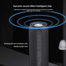 (Red) Powerful Bluetooth Speaker Bass Wireless Portable Subwoofer Waterproof Sound
