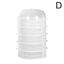 (White 5 layers) Hollowed-out Food Cover Multi-layer Insect Protectors Storage Stackable