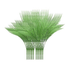 (white 24pcs) Artificial Boston Fern UV Resistant Lifelike Artificial Boston Fern Basket Plant