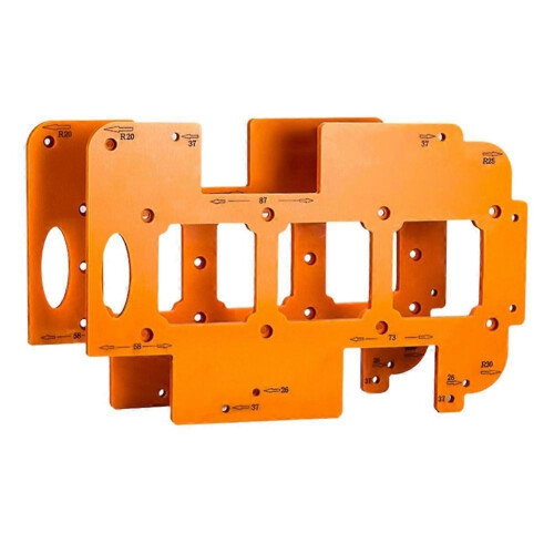 2PCS 3in1 Multi Functional Woodworking Hole Opener Template for Wardrobe Cabinet