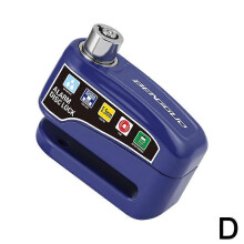 (Blue) Anti Theft Motorcycle Alarm Disc Brake Lock Security Wheel Disc Loud Alarm Locks
