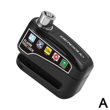 (Black) Anti Theft Motorcycle Alarm Disc Brake Lock Security Wheel Disc Loud Alarm Locks