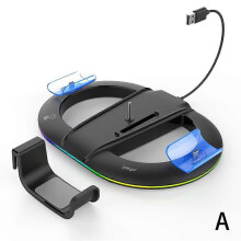 (Black) For PS5pro game console upright bracket handle charger headset