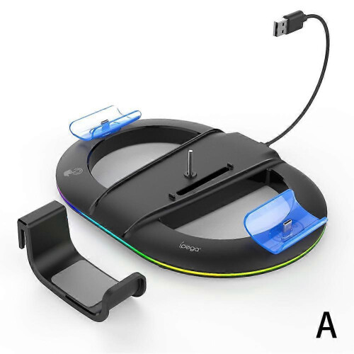 (Black) For PS5pro game console upright bracket handle charger headset