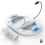 (White) For PS5pro game console upright bracket handle charger headset 1