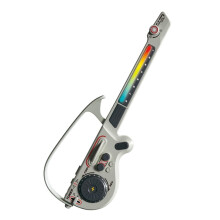 Electric Guitar Toy DJ Mixing with LED Lights Bass Guitar Sounds for Music Enlightenment Kids Gift Grey
